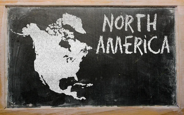 Észak-Amerika táblára körvonala — Stock Fotó