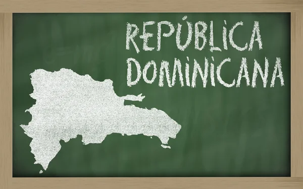 黒板にドミニカの概要マップ — ストック写真