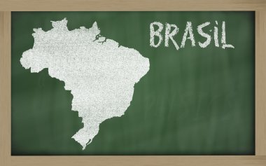 anahat yazı tahtası üzerinde Brezilya Haritası