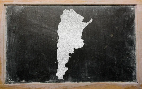 黑板上的阿根廷大纲地图 — 图库照片