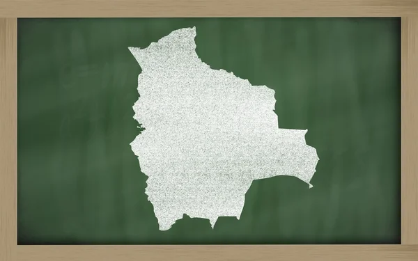 Overzicht-kaart van bolivia op blackboard — Stockfoto