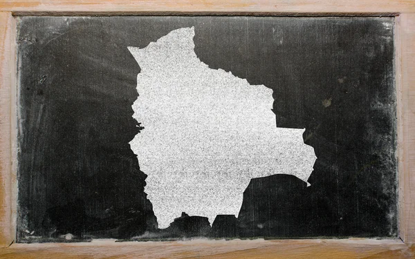 Mapa do esboço da bolívia no quadro negro — Fotografia de Stock