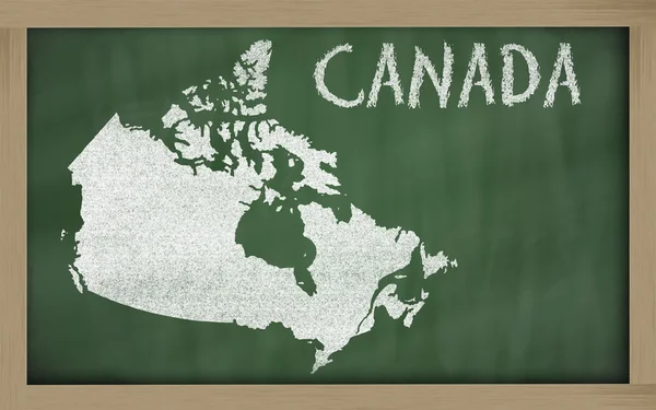 Carte de canada sur tableau noir — Photo