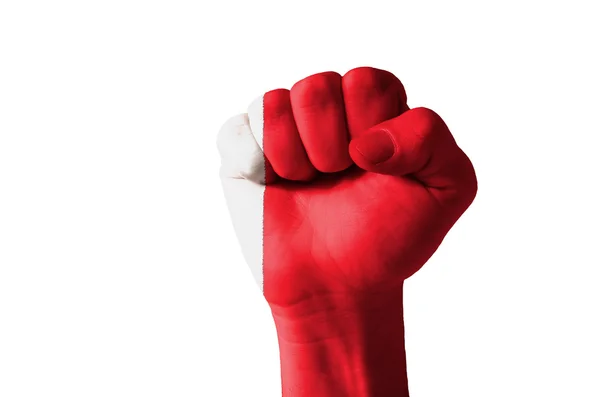 バーレーンの国旗の色で描かれた拳 — ストック写真