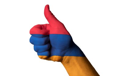Ermenistan Ulusal bayrak başparmak yukarı hareketi mükemmellik ve achiev için