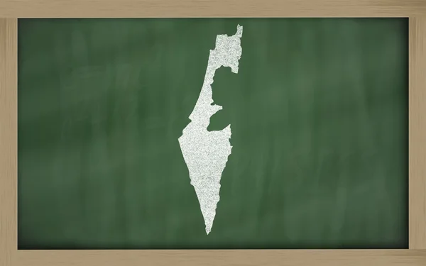 Mapa przeglądowa Izraela na tablicy — Zdjęcie stockowe