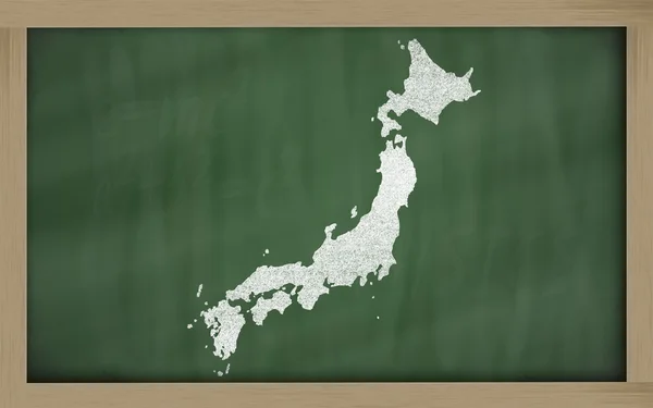 Overzicht kaart van japan op blackboard — Stockfoto