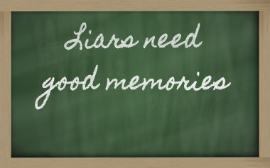Expression - Liars need good memories clipart