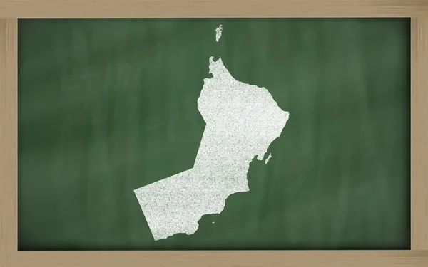Mapa przeglądowa Omanu na tablicy — Zdjęcie stockowe