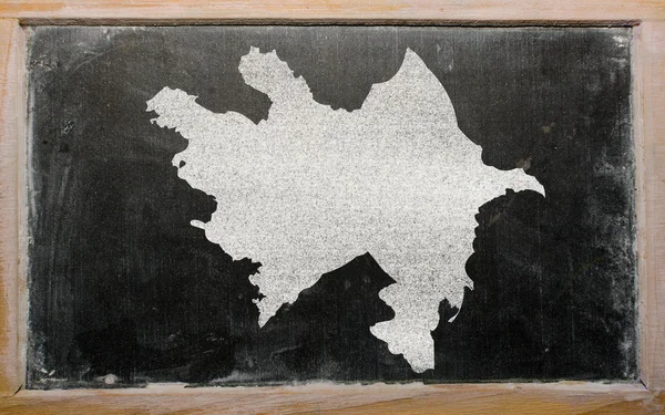 Anahat yazı tahtası üzerinde Azerbaycan Haritası — Stok fotoğraf
