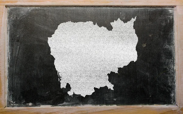 Anahat yazı tahtası üzerinde Kamboçya Haritası — Stok fotoğraf
