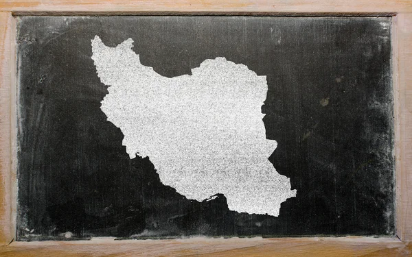 Overzicht-kaart van iran op blackboard — Stockfoto