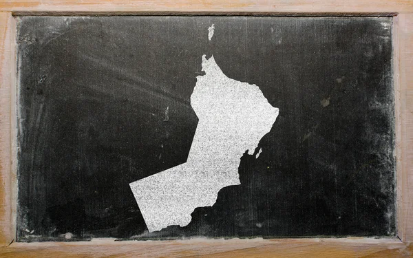 黒板にオマーンの概要マップ — ストック写真