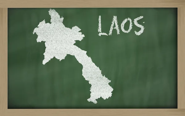 Mapa esquemático de laos en pizarra — Foto de Stock