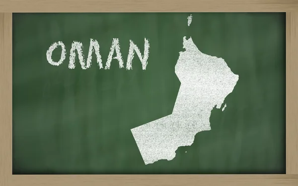 Mapa przeglądowa Omanu na tablicy — Zdjęcie stockowe