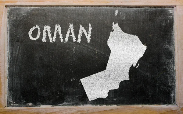 Περίγραμμα του Ομάν στο blackboard — Φωτογραφία Αρχείου