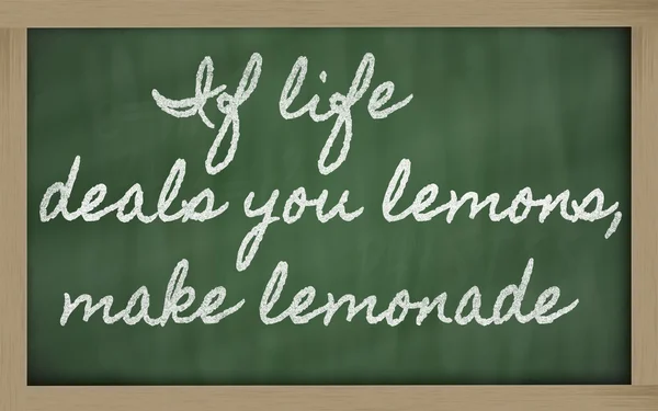 Expression - If life deals you lemons, make lemonade - written o — Stock Photo, Image