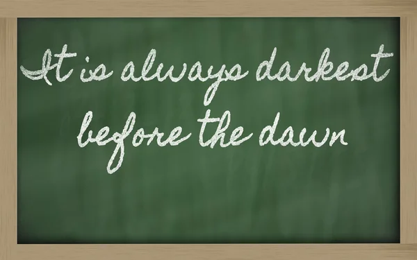 Expression - It is always darkest before the dawn - written on — Stock Photo, Image