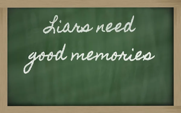Expression - Liars need good memories — Stock Photo, Image