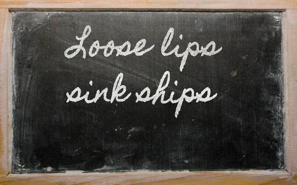Ausdruck - lockere Lippen versenken Schiffe — Stockfoto