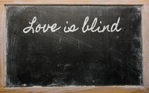 Wyrażenie - miłość jest ślepa — Zdjęcie stockowe