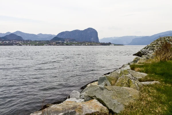 在挪威的石质海岸 — 图库照片