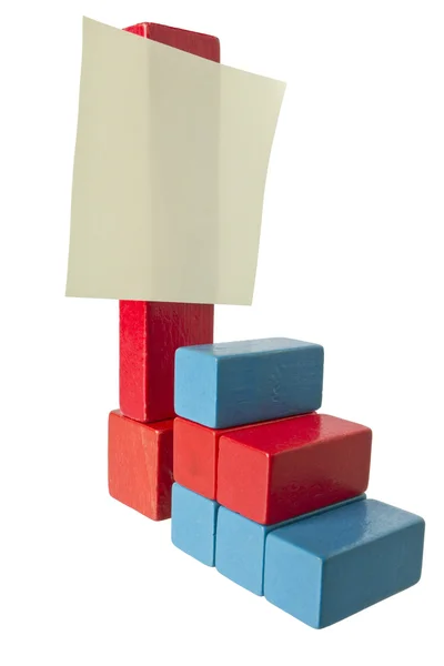 Stair made of toy blocks — Stock Photo, Image