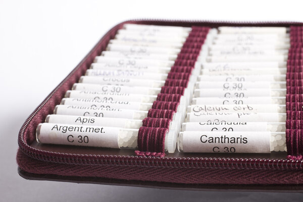 Many homeopathic globule used by midwifes