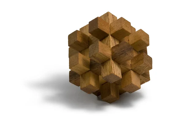 Wooden 3D puzzle — Stock Photo, Image