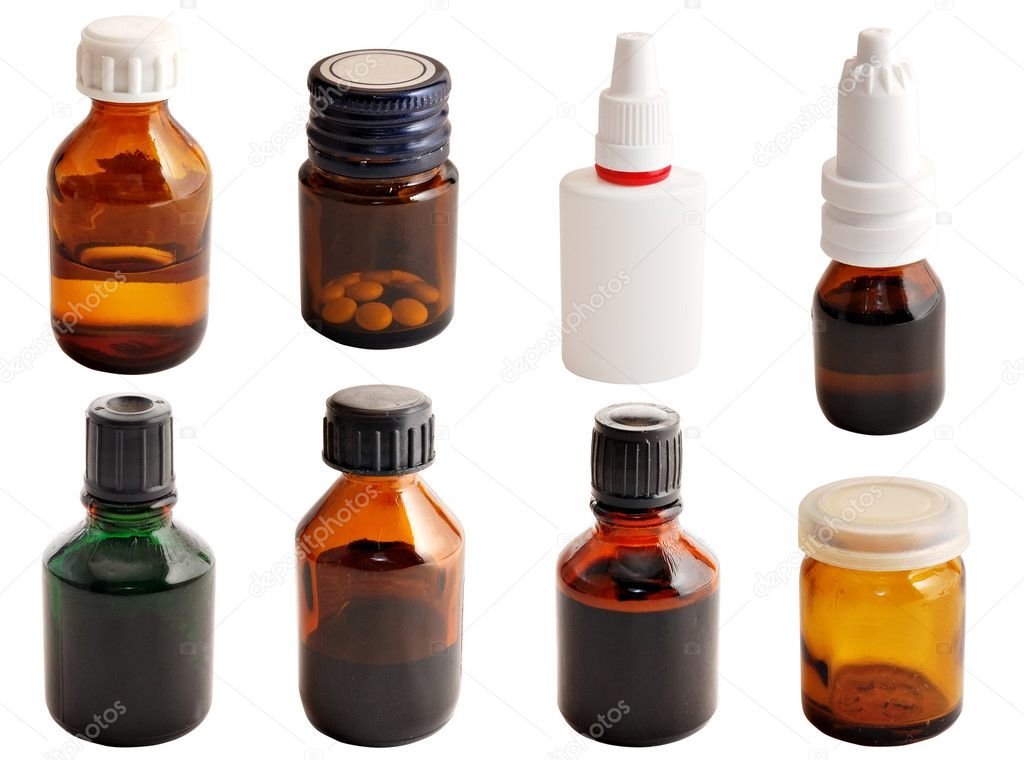 Drugs in glass bottles
