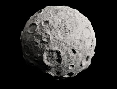 Moon and craters. Asteroid. clipart