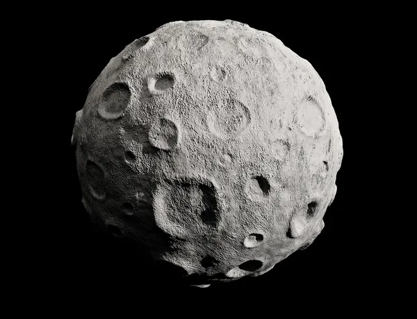 Луна и кратеры. Астероиды . — стоковое фото