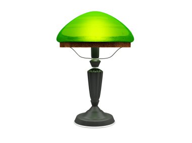 Vintage green lamp clipart