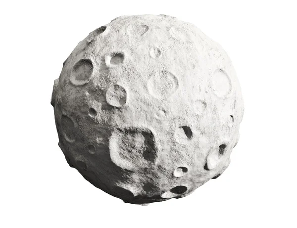 Månen och kratrar. asteroid. Stockbild