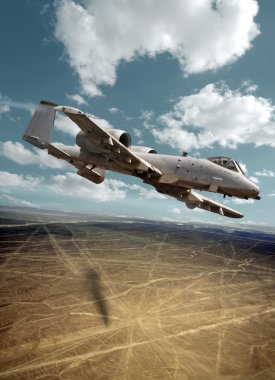 Warhog making a desert ground strike clipart