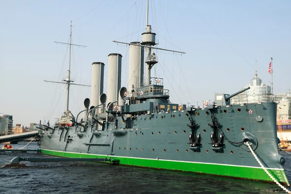 Военный крейсер Aurora — стоковое фото