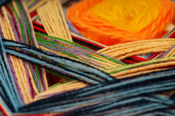 Multicolored needlework thread — Stock Photo, Image