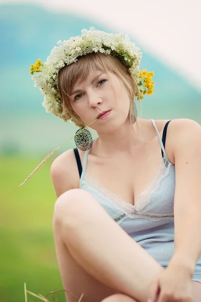 stock image Pretty farm lady