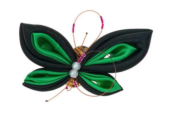 stock image Toy butterfly made of ribbons