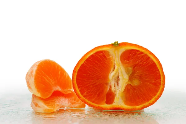 Mandarina fresca Frutas con rodajas —  Fotos de Stock