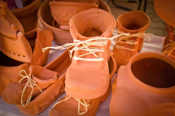 stock image Shoes made ​​of clay