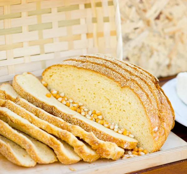 stock image Slices of corn bread