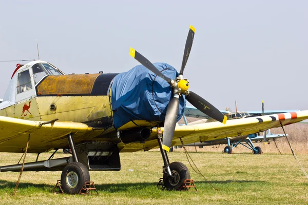 Κινητήρα και καμπίνα των αεροσκαφών — Φωτογραφία Αρχείου