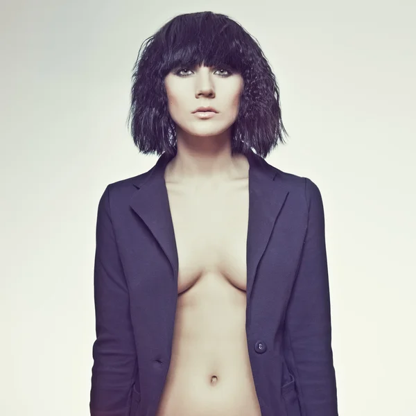 Portrait of sensual woman model — Stock Photo, Image