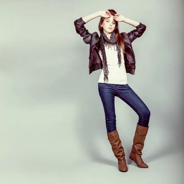 Tonåring mode modell flicka — Stockfoto