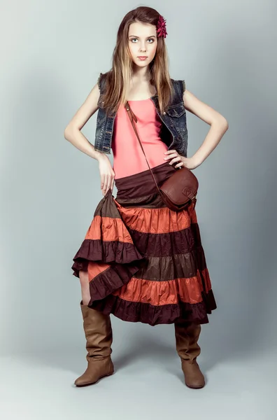 Attractive young fashion model — Stock Photo, Image