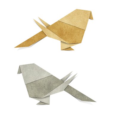 Origami Bird Recycle Papercraft clipart