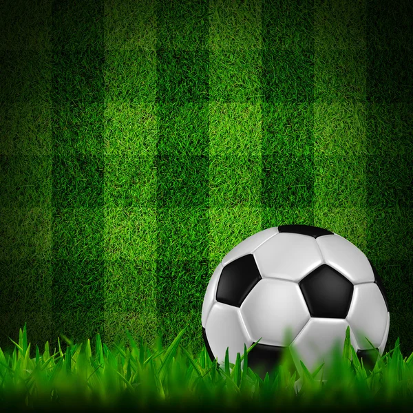 Ποδόσφαιρο στην πράσινη χλόη — Φωτογραφία Αρχείου