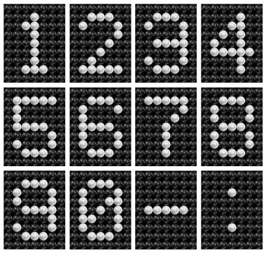 Soccer ball score board number . clipart