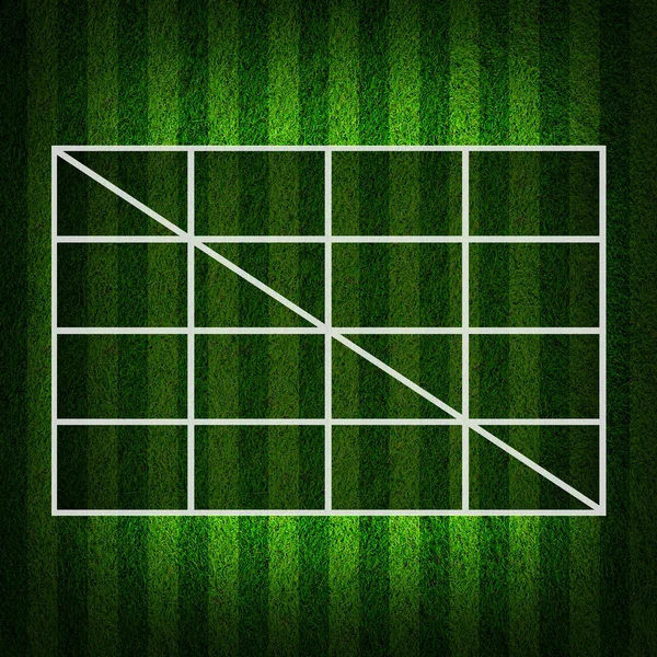 Puste piłki nożnej (piłka nożna) 3 x 3 tabeli ocena — Zdjęcie stockowe